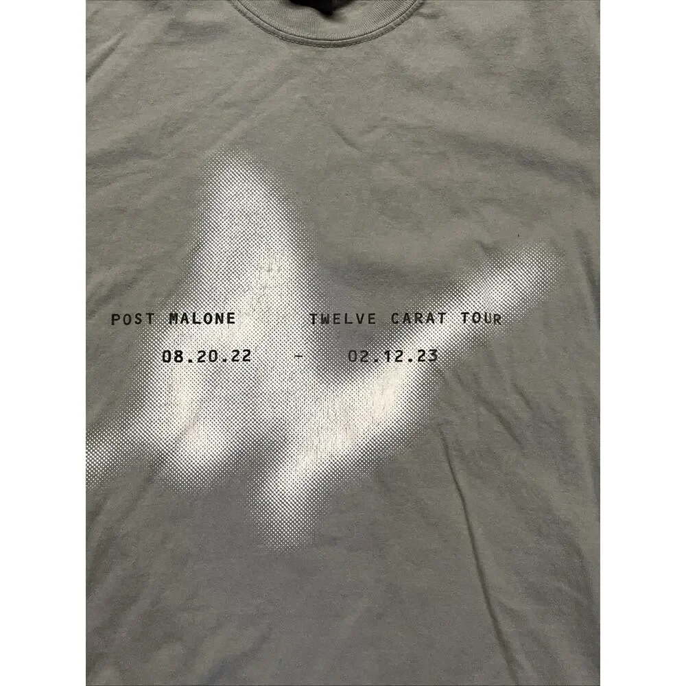 Post Malone Unisex T-Shirt: Butterfly (Ex-Tour) Twelve Carat Tour Medium
